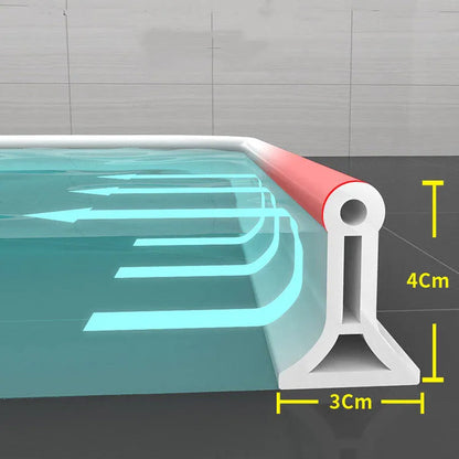 Waterproof Shower Threshold Barrier Strip Flexible Bathroom Water Stopper for Shower Floor