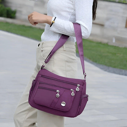 Waterproof Women Crossbody Bag Large Capacity Shoulder Bag with Adjustable Strap for Travel and Daily Use