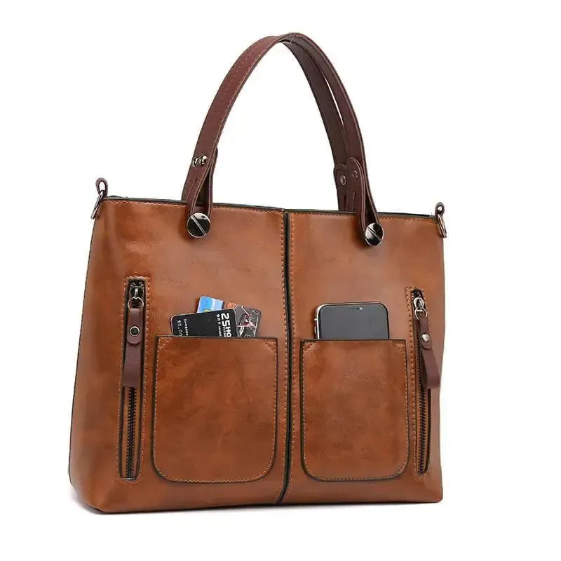 Werluxia – Women's Vintage PU Leather Shoulder Bag with Adjustable Crossbody Strap