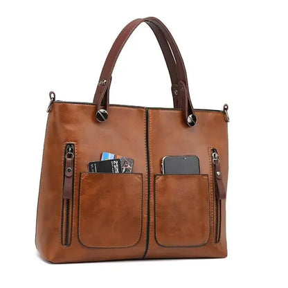 Werluxia – Women's Vintage PU Leather Shoulder Bag with Adjustable Crossbody Strap