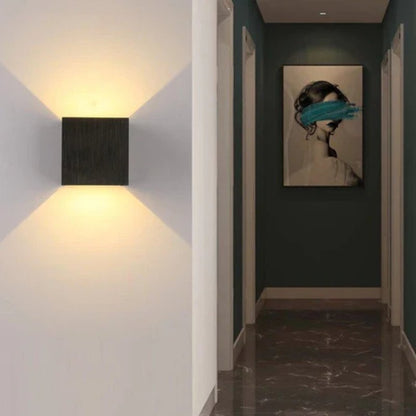 Wireless Square LED Wall Light Rechargeable with Adjustable Colors Modern Indoor Outdoor Wall Lamp