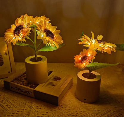 Wireless Sunflower Lamp Rechargeable LED Decorative Flower Light