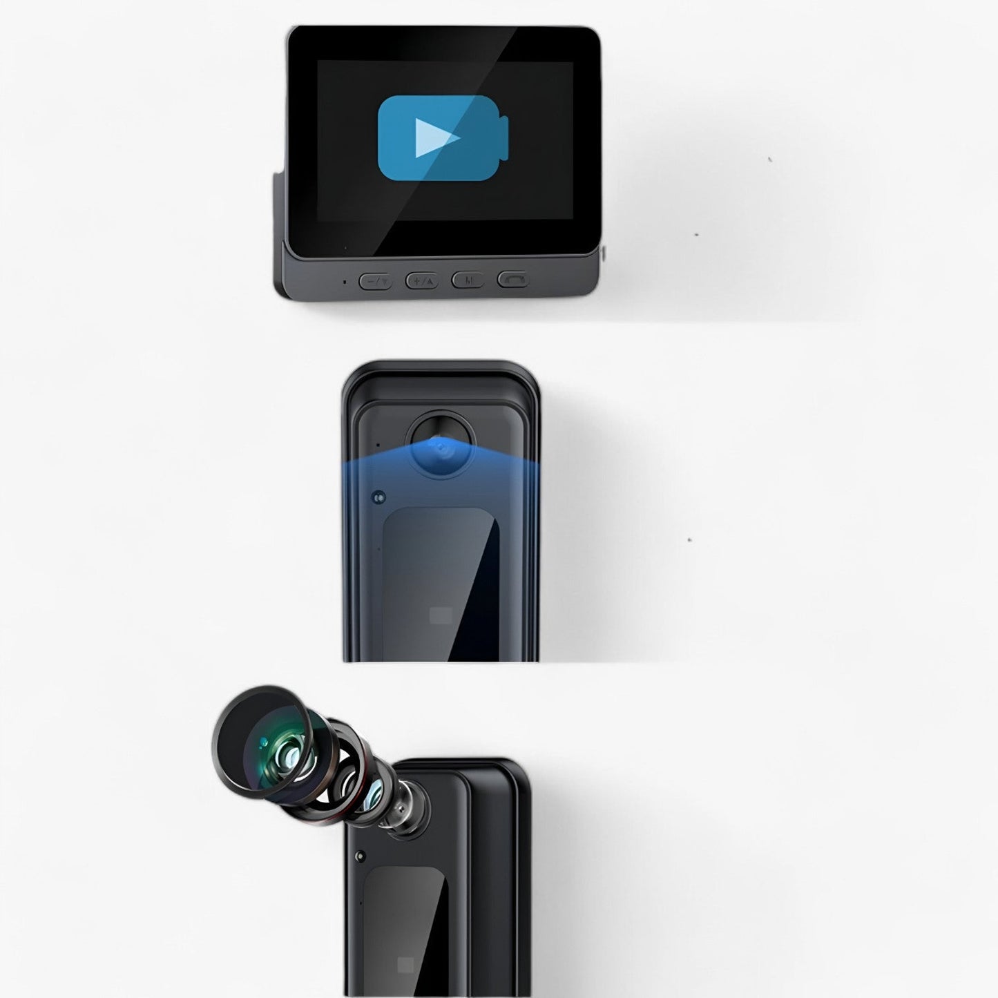 Wireless Video Doorbell Camera HD Smart Doorbell with Wide Angle Lens and Two Way Audio