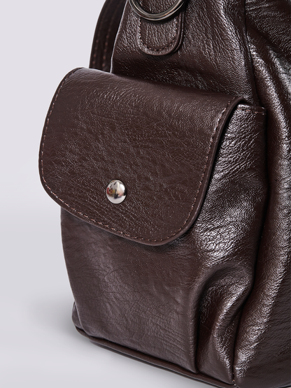 Women's Large Capacity Crossbody Shoulder Bag with Wide Adjustable Strap and Secure Zipper