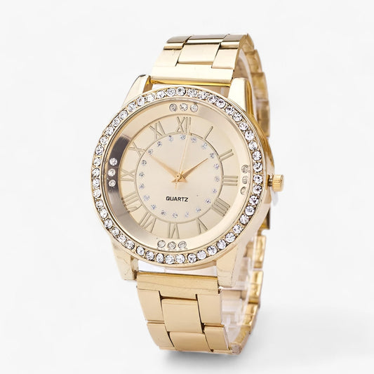 Women’s Luxury Watch Diamond Dial Elegant Wrist Watch with Durable Strap