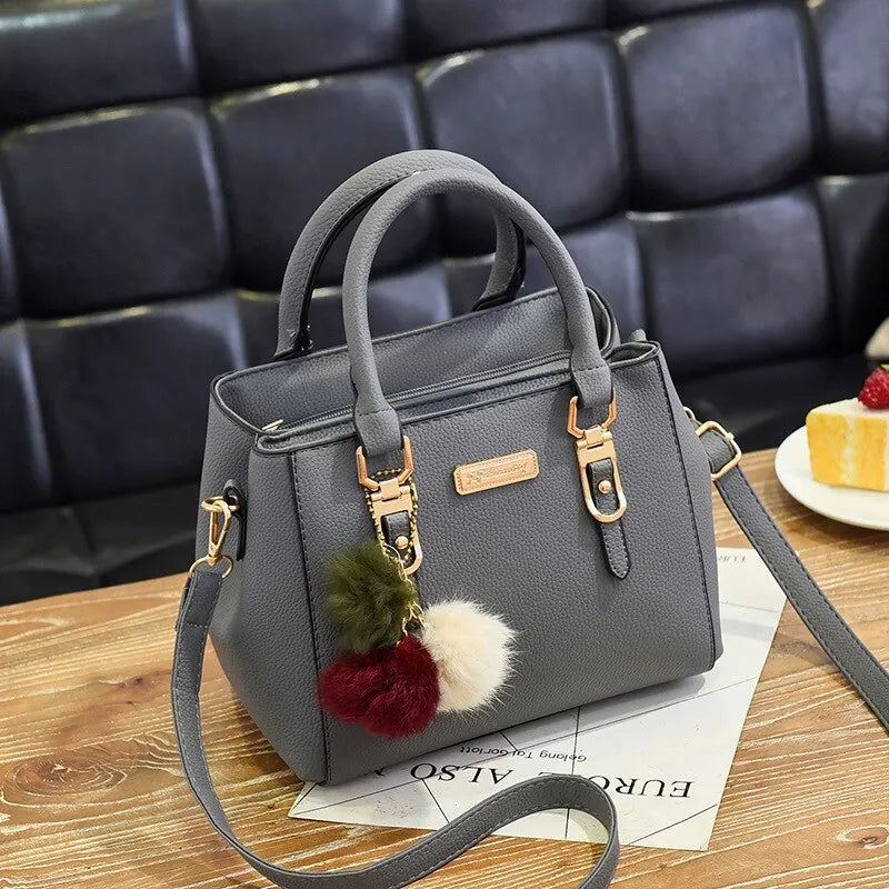Women’s Tassel Handbag Stylish PU Leather Shoulder Bag with Spacious Design