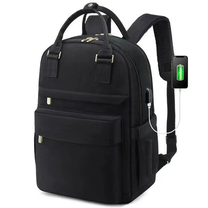 Women’s Waterproof Laptop Backpack 17 Inch with USB Charging Port – Elegant Backpack for School, Work and Travel